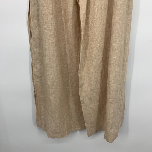 Anthropologie Elevenses Pants Split Wide Leg 100% Linen High Rise NWT - Picture 14 of 14